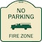 Signmission Designer Series-No Parking Fire Zone With Fire Truck Graphic, 18" x 18", TG-1818-9951 A-DES-TG-1818-9951 - alternate 1